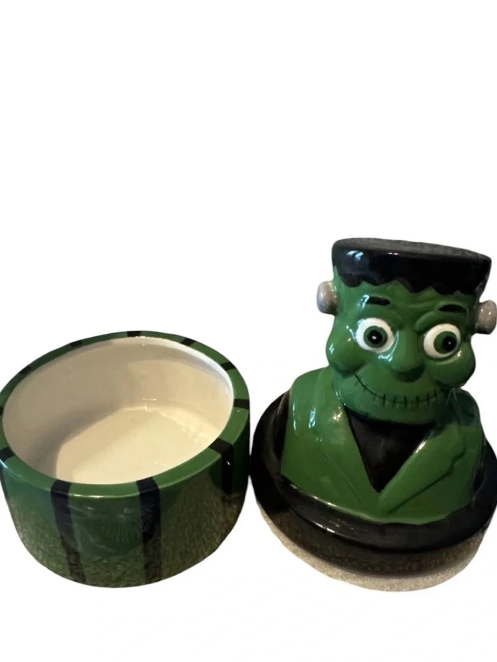 VIRAL-Green Frankenstein Ceramic Trinket - Playful Home Accent